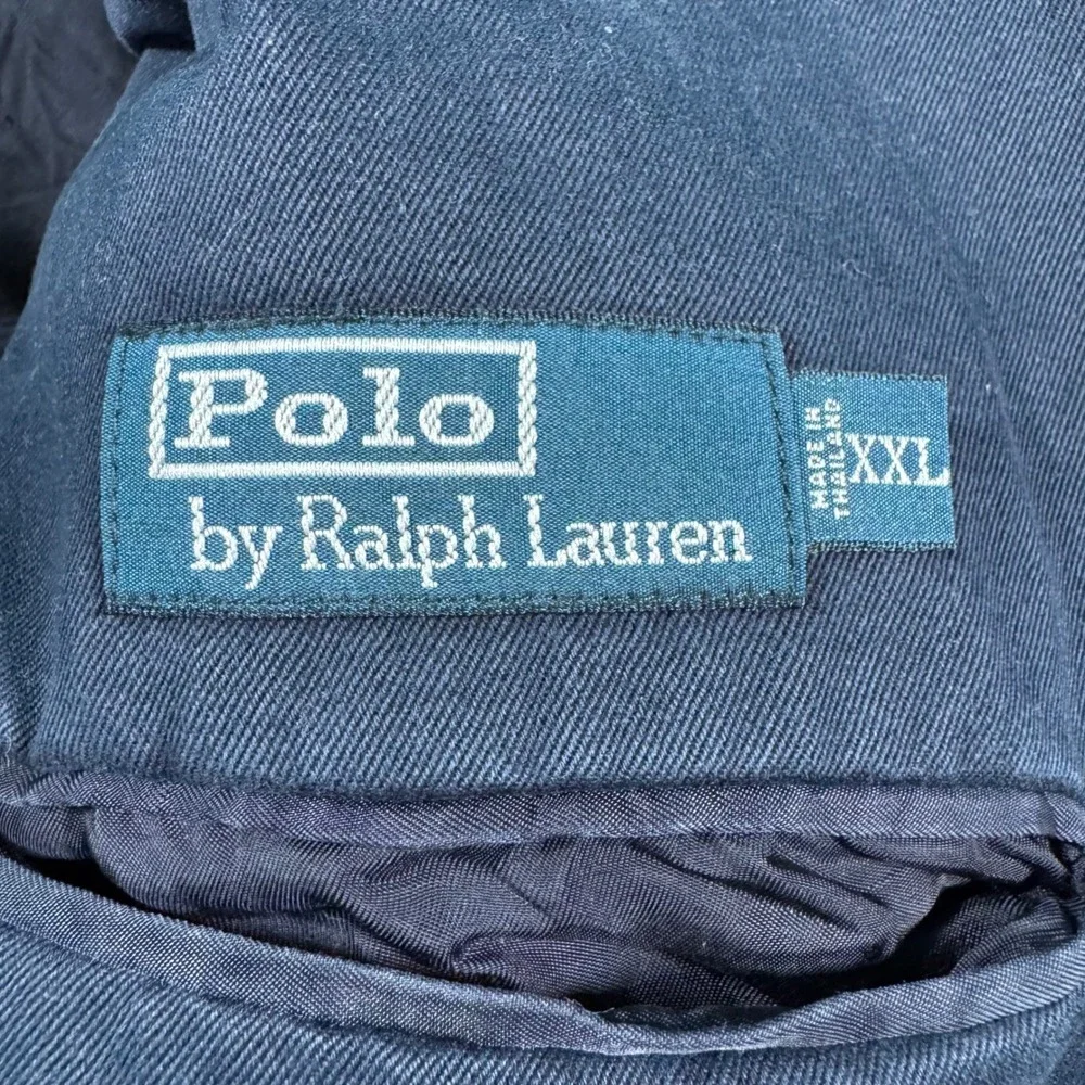 Polo Ralph Lauren Sport Coat Mens XXL Navy Blue Cotton Twill 3-Button Blazer